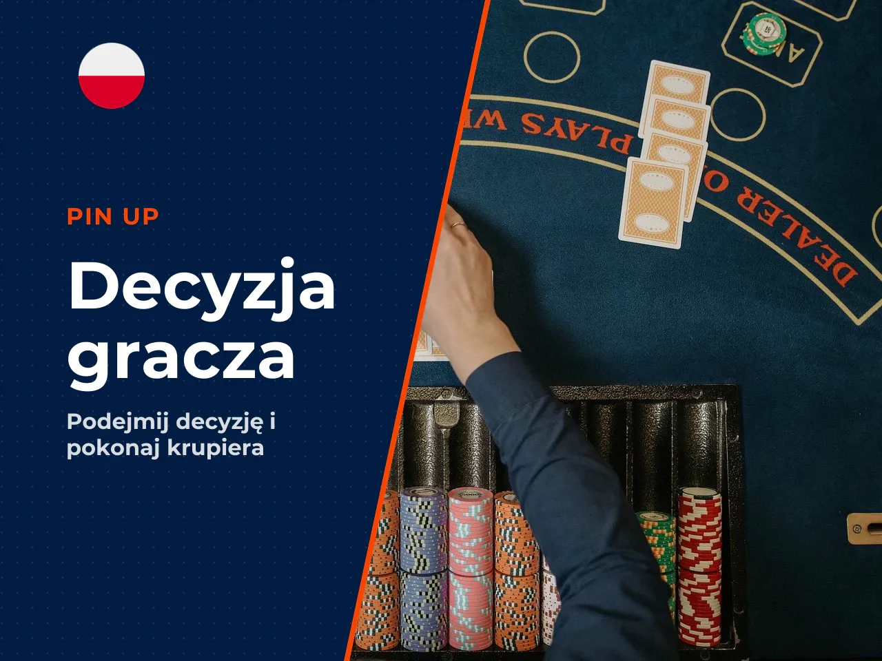 Hit, stand i jak krupier kończy rozdanie. **Krok 3: Decyzja gracza.** Na podstawie swoich kart i odkrytej karty krupiera podejmujesz jedną z następujących akcji:
