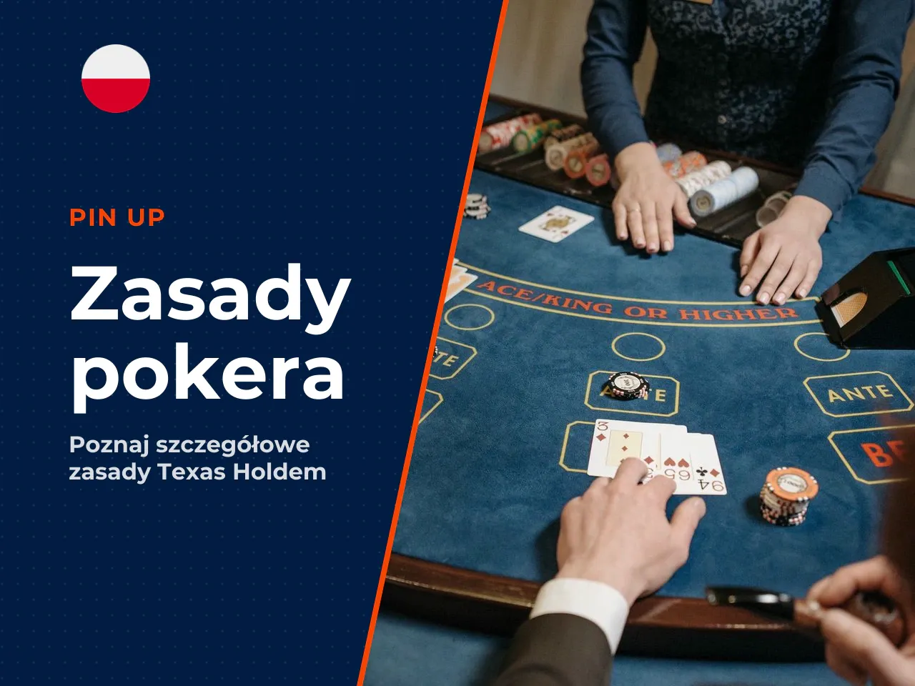 **Przebieg rundy gry w Texas Hold'em (Lista kontrolna):** 1. **Preflop (Rozdanie startowe):** Krupier rozdaje po 2 zakryte karty uczestnikom stołu. Następuje pierwsza runda licytacji. Analiza dłoni st